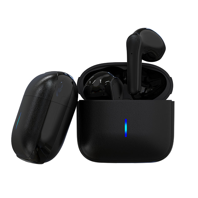 D-1359 Bezdrátová Bluetooth sluchátka s texturou kůže TWS sluchátka Lehká sluchátka D-1359 Bezdrátová Bluetooth sluchátka s texturou kůže TWS sluchátka Lehká sluchátka